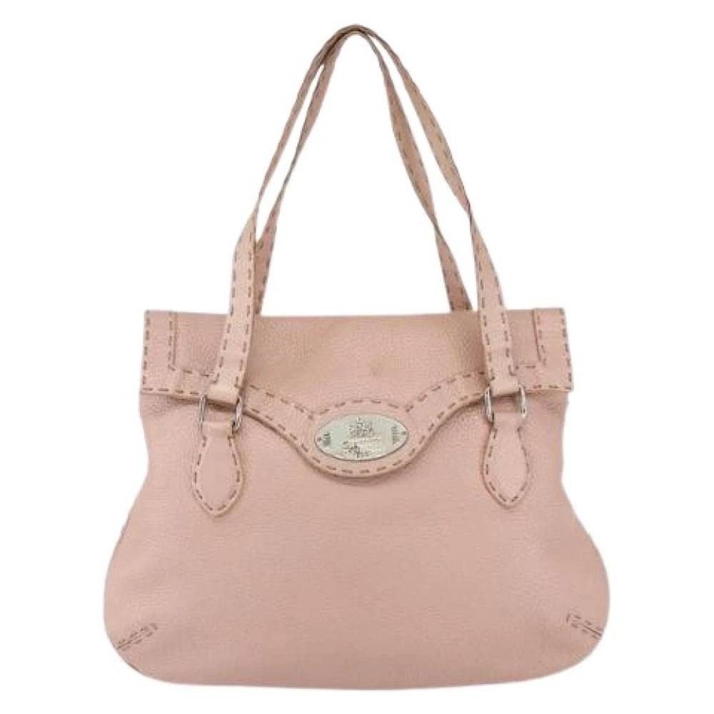 Fendi Vintage Pre-owned Vintage Håndtaske - Vintage - Dame - Lyserød - ONE SIZE - Læder