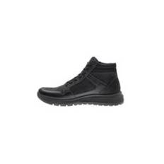 Sort snørestøvle i læder m. lynlås (Gore-Tex) - Ara (H)