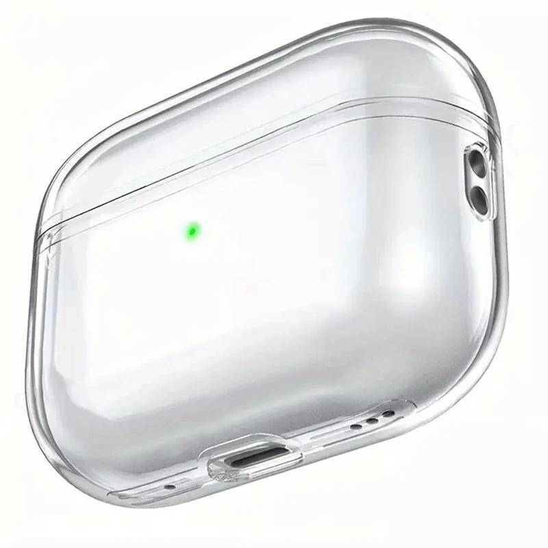 Mjukt Genomskinligt TPU-fodral för Hörlurar till Airpods Pro 3 2025 Airpods 4 2024 Stötsäkert Genomskinligt Skydd för Airpods 2 3 2021 Skal