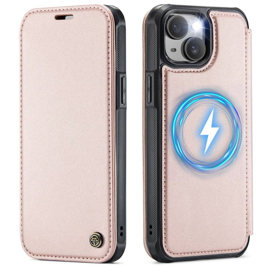 CASEME 053 iPhone 12/12 Pro Flip Cover MagSafe RFID-blokerende - Lyserød