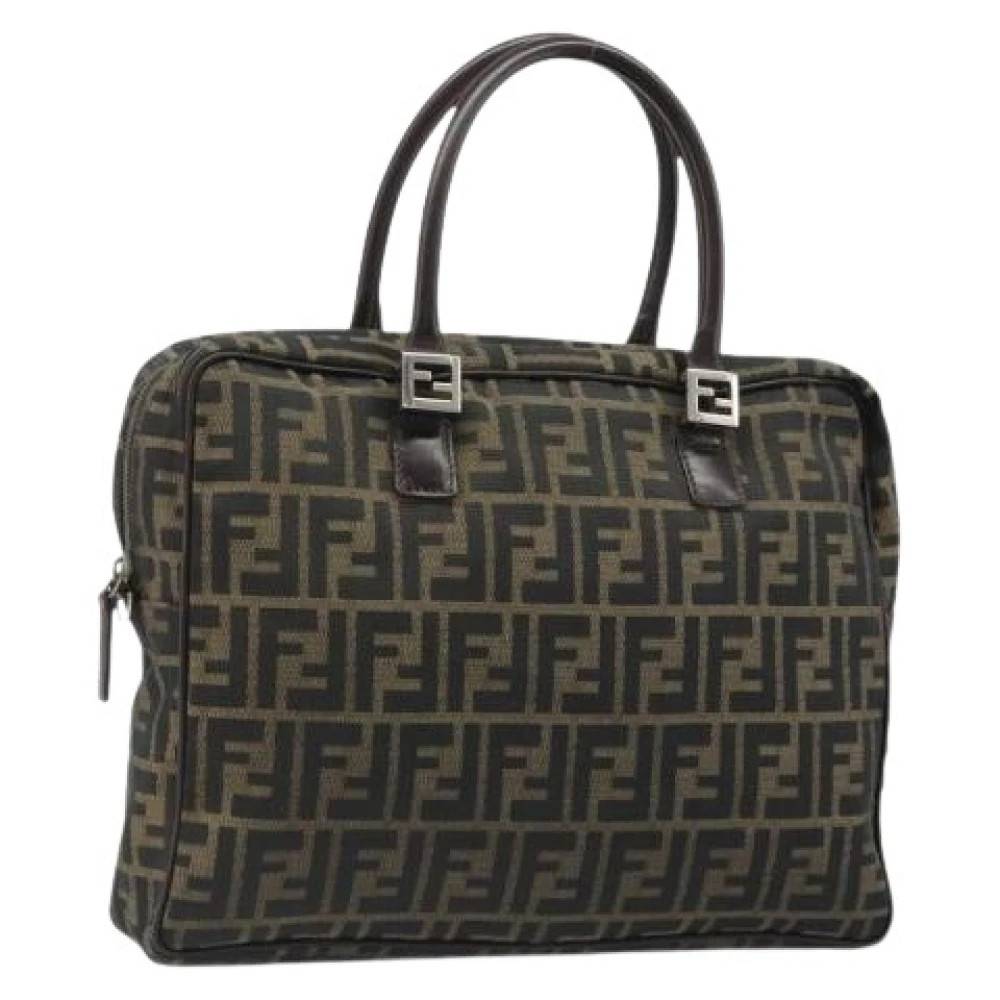 Fendi Vintage - Pre-owned Zucca Canvas Hand Bag Vintage - Dam - ONE Size - Läder