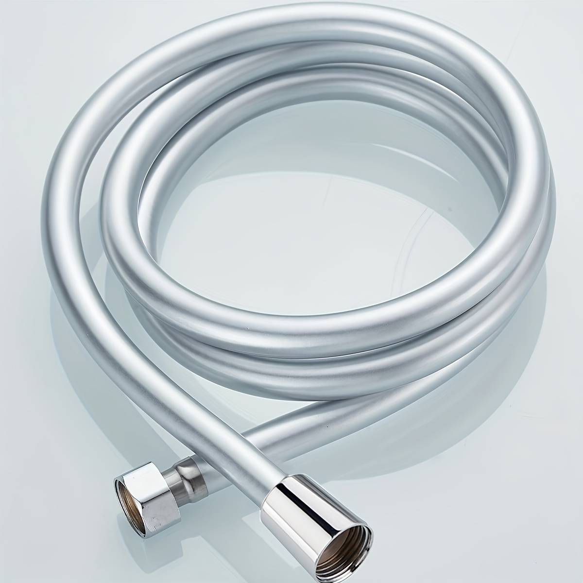 1.5m Pvc Silvery: 1.5m Shower Hose, Pvc Water Pipe, Water Heater Pipe, Nozzle Connecting Hose