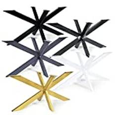 Bord av metall bordsben Spider (Svart, S-Small: 120x70x71 cm)