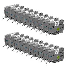 20x STRONIX Kompatibel Brother P-Touch Bänder TZe-221 TZe Schriftband TZ-221 Ub-221 Cassette 9mm Schwarz auf Weiß Etikettenband für Beschriftungsgerät Brother Ptouch PT-1010 H105 H100R H107B Cube Plus
