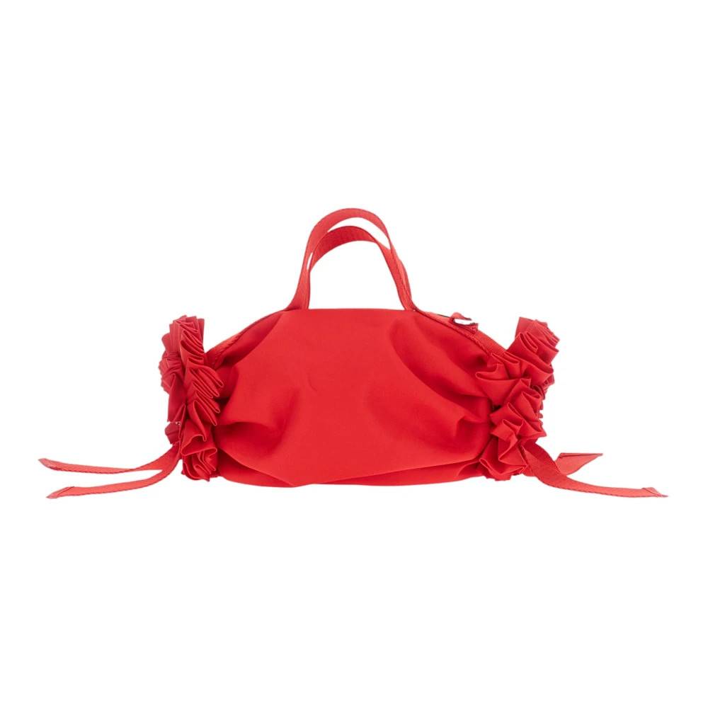 Simone Rocha Turbo Embellished Mini Double Ribbon Rosette Bag - Tasker - Dame - Rød - ONE SIZE - Uld