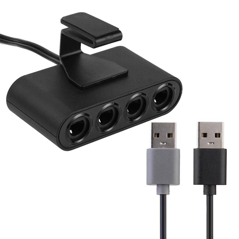 4 -portar gc-kontroller usb-adapter gamecube-kontroller-adapter passar för nintend switch wiiu/pc-konsolstöd