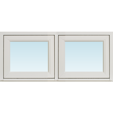 Svenska Fönster SF sideswing fönster utåtgående 1080x480mm  2-luft, insida trä utsida aluminium, 3-glas (11x5)