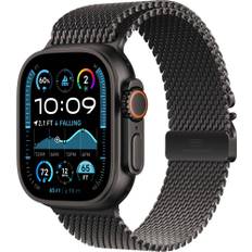 Apple Watch Ultra 2 49mm GPS+CEL (Black Titanium/Black Titanium Milanese Loop) M- På fjernlager - Klar til levering