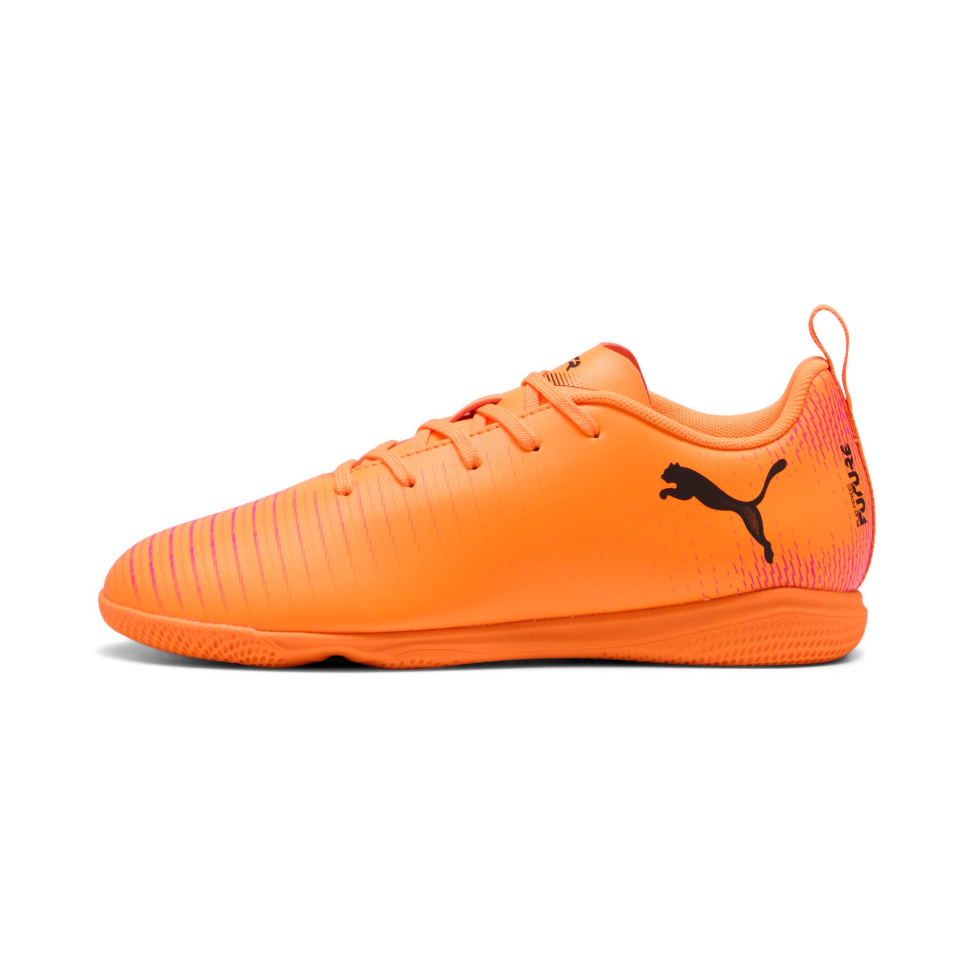 PUMA FUTURE 8 PLAY Futsal Boots Youth, Shoes, Heat Fire/Black/Ravish, 35.5