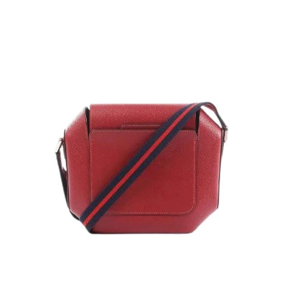 Hermès Vintage Pre-owned Octagon Crossbody - Vintage - Dame - Rød - ONE SIZE - Læder