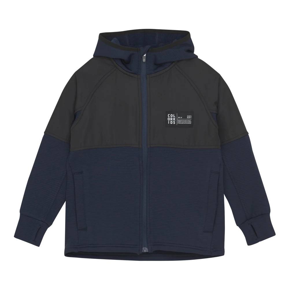Color Kids Fleece Stretch Jacket - Kids - Herre - Sort - 110 CM - Uld