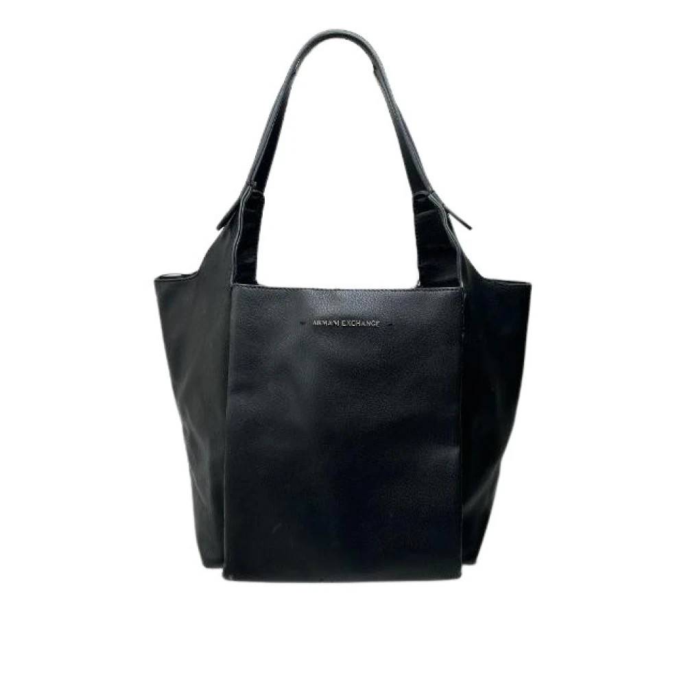 Armani Pre-owned Pre-owned Læder Tote Taske - Vintage - Dame - Sort - ONE SIZE - Læder