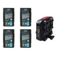 IDX 4x DUO-C150P Batteries And VL-4X Charger