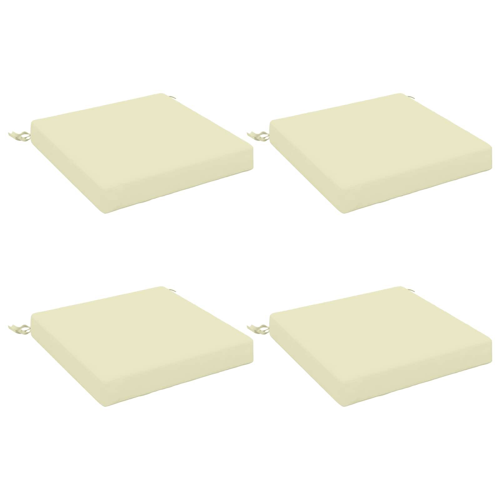 vidaXL 4-delade Sittdynor SOEST 4 st 100% Polyester Gräddvit