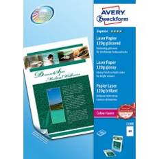 Avery 1198 Fotopapper Glättat för laserskrivare, 120 gsm A4 200ark