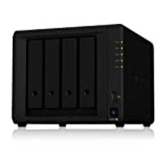 Synology DS923+ NAS 4-bay-diskstation (AMD Ryzen™ 4-trådar R1600 Dual-Core 4 GB ram 2 x RJ-45 1 GbE LAN-port) 32 TB paket med 4 x 8 TB Seagate IronWolf