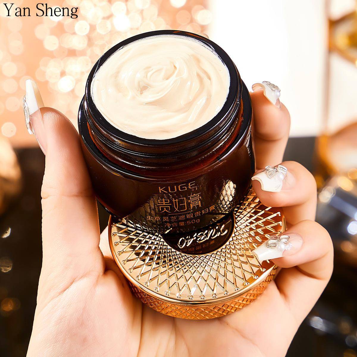 Cordyceps Ganoderma Lucidum Concealer Klar och Återfuktande Kräm black
