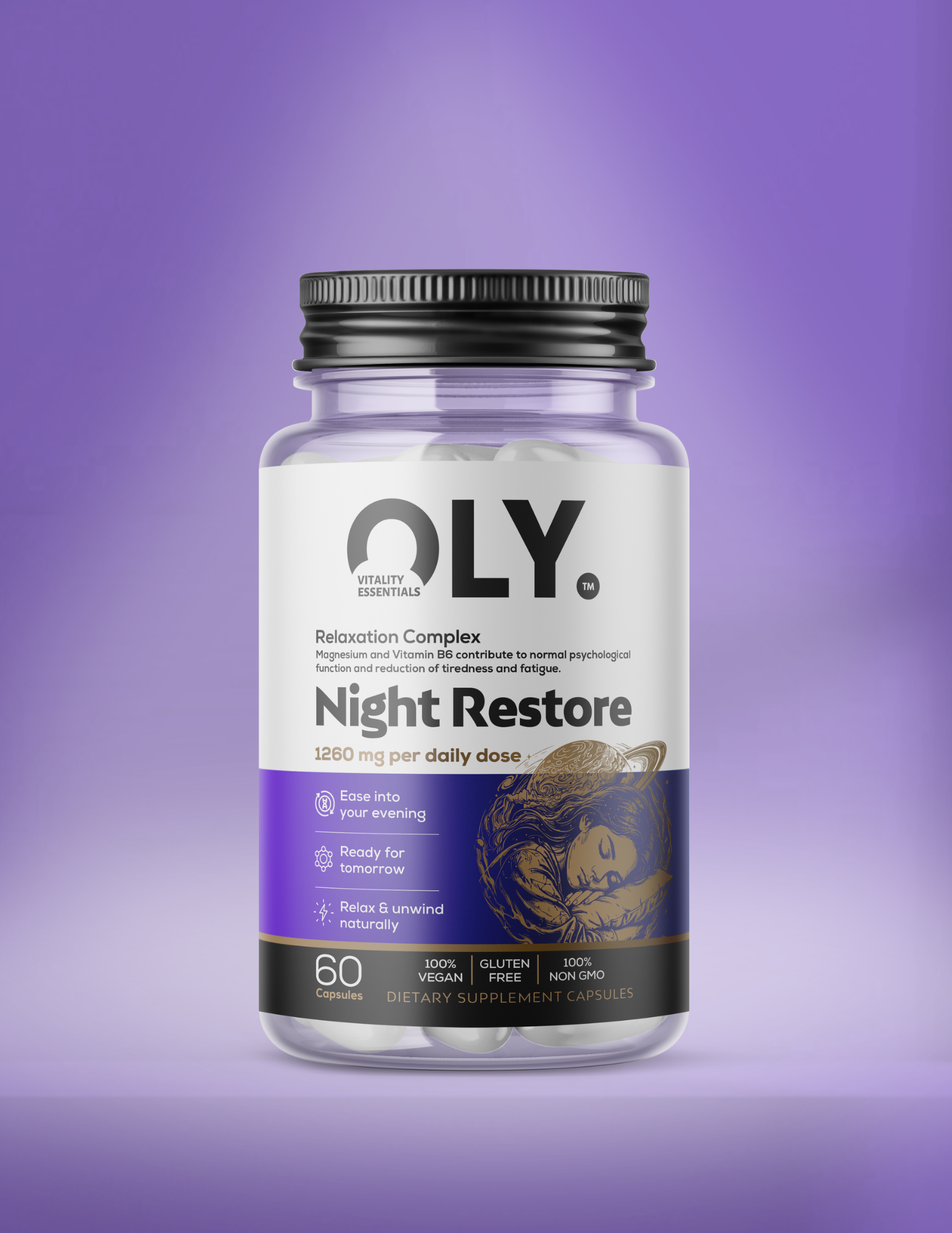 Oly - Night Restore - 1260 mg - 60 vcaps