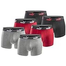 PUMA Boxershorts, 6-pack, herr, basic, svart, begränsad utgåva, ny svart röd, storlek L, Ny svart röd, L