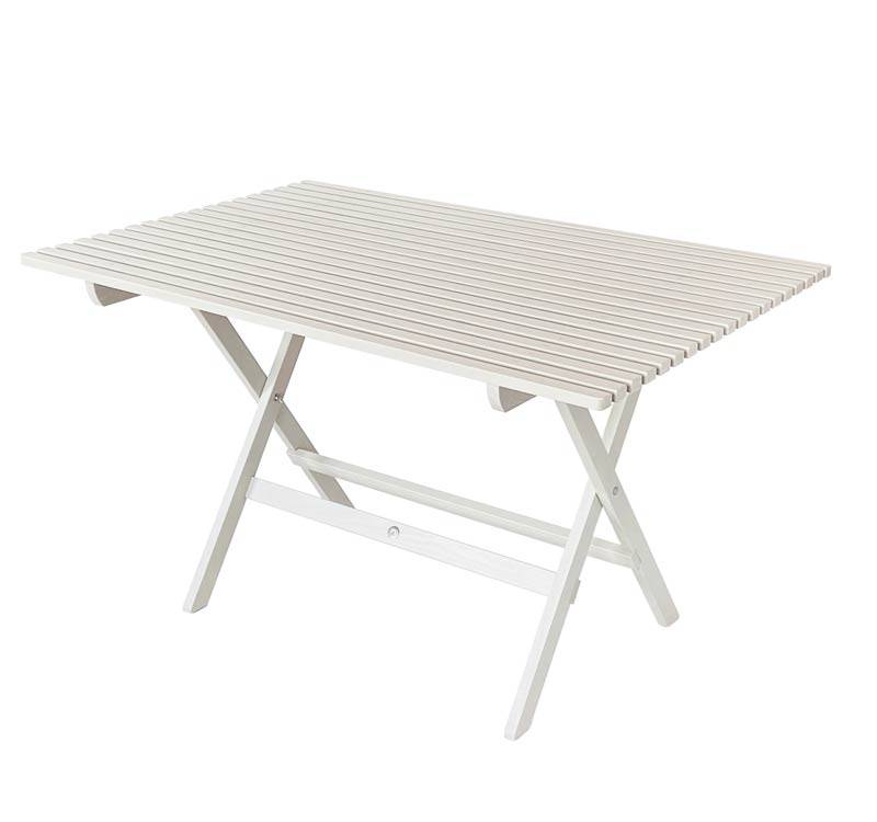 Trädgårdsbord - Klassiskt trädgårdsbord hopfällbart, 100 cm - FV = Varmvit