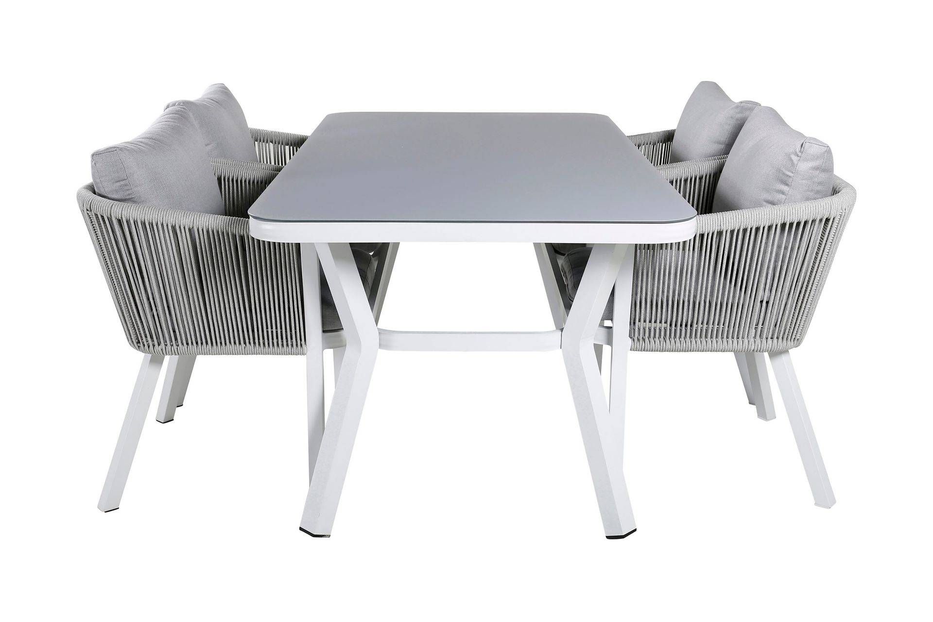 Venture Home Virya Matgrupp Utomhus 160cm + 4 Matstolar - Svart/Natur Matgrupper utomhus