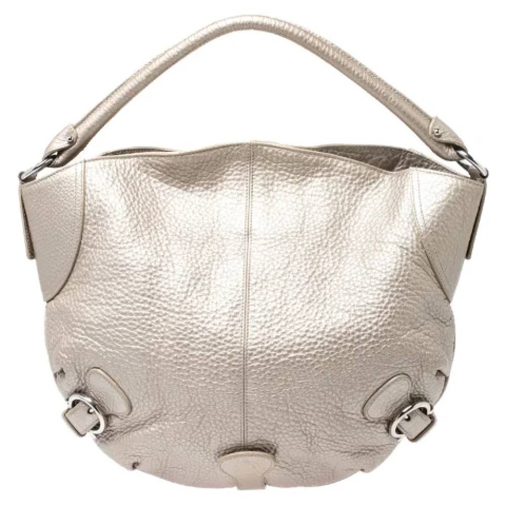 Salvatore Ferragamo Pre-owned Pre-owned Laeder hndtasker - Vintage - Dame - Grå - ONE SIZE - Uld