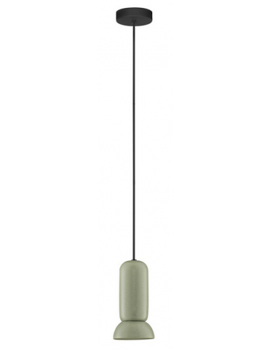 PARLO Loftlampe i keramik Ø11 cm 1 x GU10 LED - Mat grøn struktur