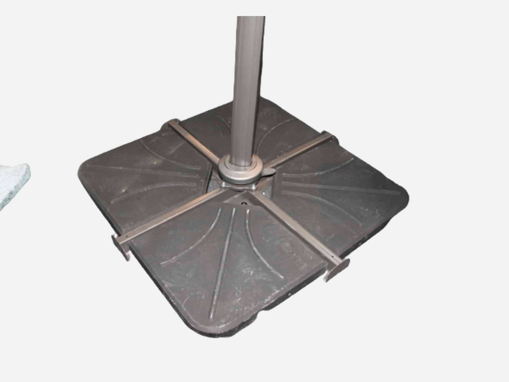 Parasolfod Sort beton til hængeparasol 4x25 kg.
