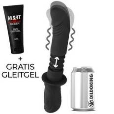 27 x 4,2 cm - Handheld - Stoßvibrator mit Griff + Gratis Gleitgel - black