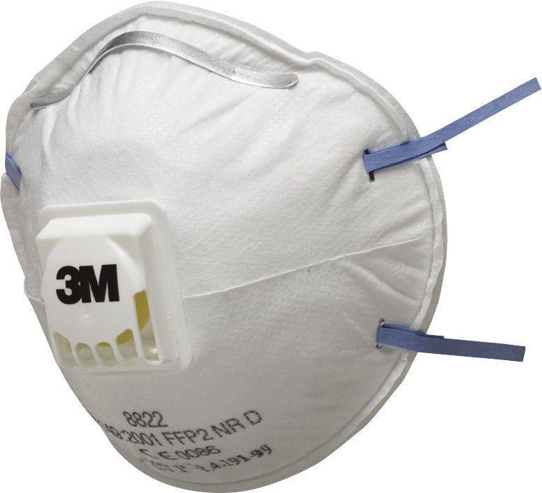3M maske med ventil P2 støvmaske hvid