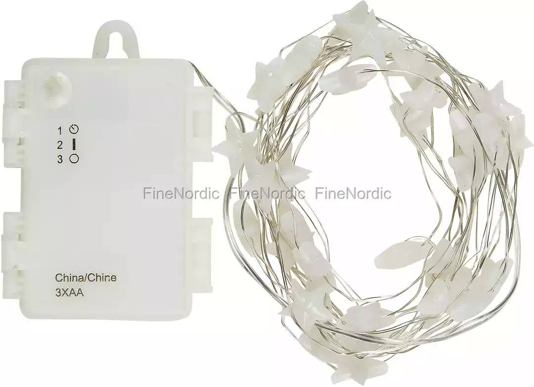 Ib Laursen Wire String Lights with 40 Stars with Timer 6/18