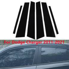6PCS Car Black Pillar Posts Set Door Trim Cover Kit For Dodge Charger 2011-2021