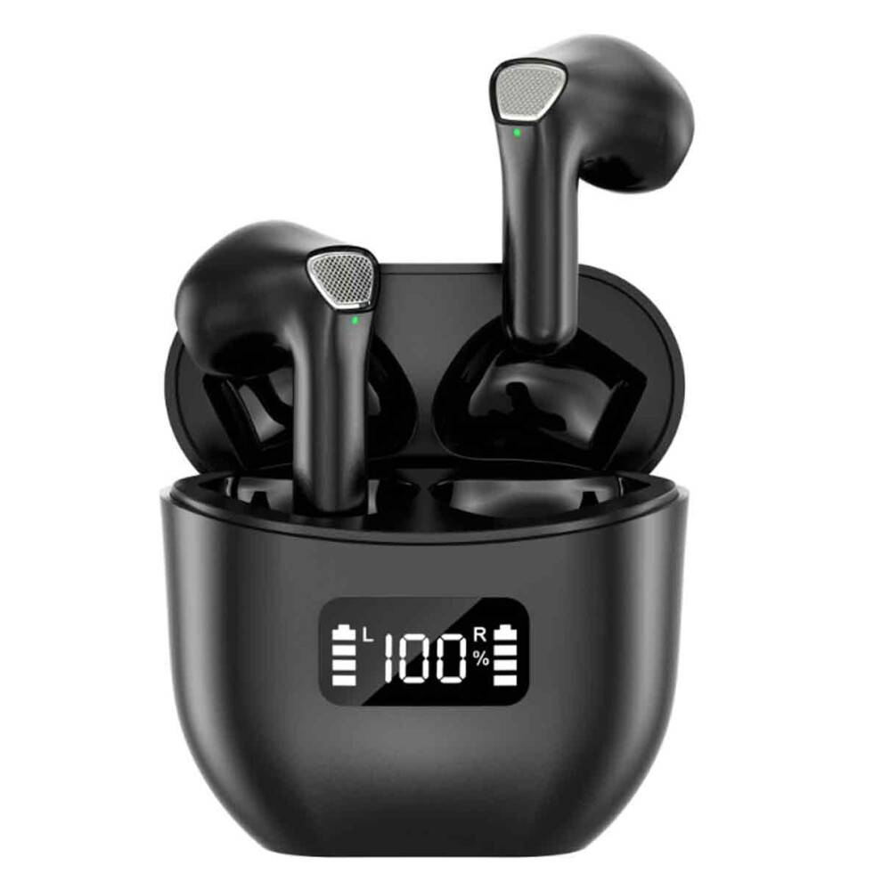 Bluetooth 5.3 hovedtelefoner, ENC støjreduktion for klare opkald, forlænget spilletid for uafbrudt underholdning, USB C til hurtig genopladning,