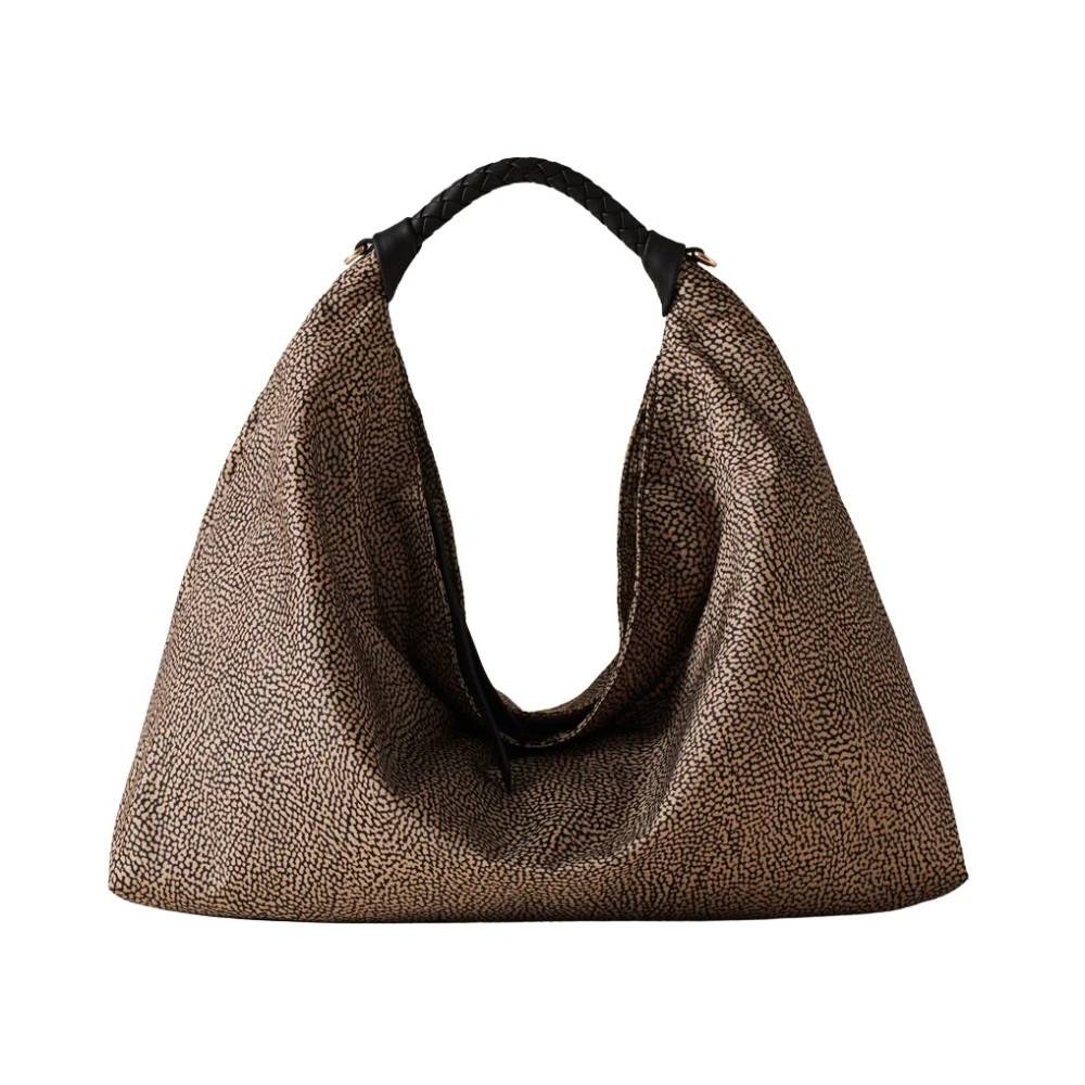 Borbonese Plie Hobo Medium - Tasker - Dame - Brun - ONE SIZE - Uld