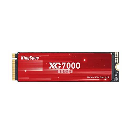 KingSpec 2TB M.2 2280 NVMe Gen4x4 SSD – Otrolig läs-/skrivhastighet upp till 7400/6600 MB/s, intern PCIe SSD kompatibel med spelkonsoler, stationära datorer och gaming-laptops
