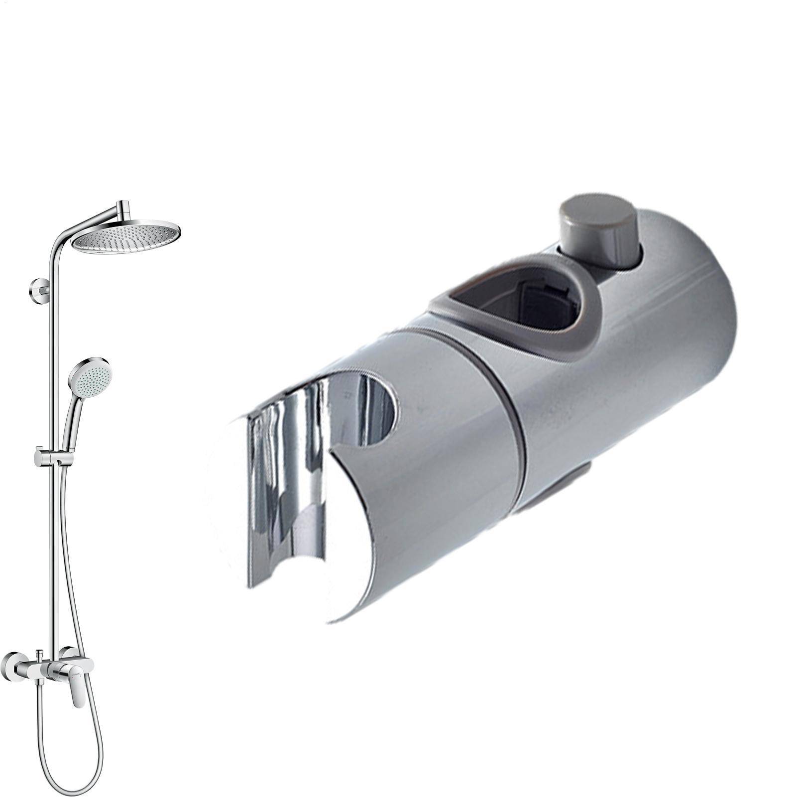 Rail Head Bracket Holder/Adjustable Shower Head Holder/Shower Rail Head Slider Holder Base Bracket Slide Clamp For Slide Bar