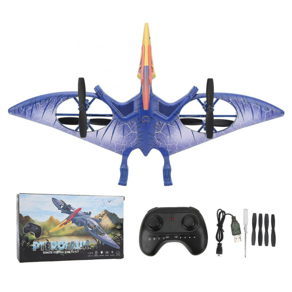 Quadcopter RC Drönare kompatibel med barn - 2.4Ghz Pterosaur Dinosaur Flygplan Leksak (Ålder 14+)-D11