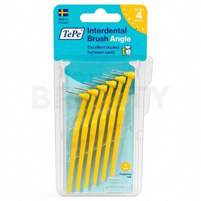 Tepe Vinklad interdentalborste (6 st) 0,7 mm gul