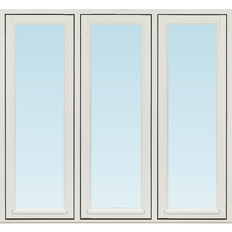 Svenska Fönster SF sidohängt fönster 1380x1280mm 3-luft, insida trä utsida trä, 3-glas  (14x13)