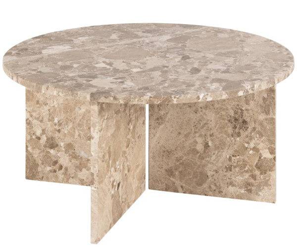 Vega marmor sofabord - 90 - latte brown.