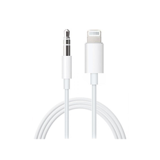 Lightning til Minijack 3.5mm Aux Kabel | - Hvid 1M