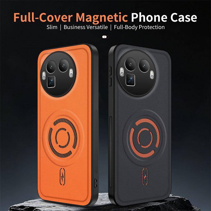 Stötsäkert Tyg Magnetiskt Fodral För Realme GT 8 Pro GT8 Pro GT8Pro RealmeGT8Pro Trådlös Laddning Baksida Coque grön