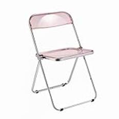 ALEjon Illuminating Pink Folding Chair 1 Piece - Glödande, platsbesparande, no-assembly akrylstol med stålram