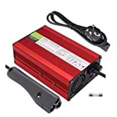 48V RXV Golf Cart Battery Charger 5/6/8/10/10/15/18AMP Club Car Golf Cart Battery Charger Red Aluminum Shell Battery Charger,48v 18a