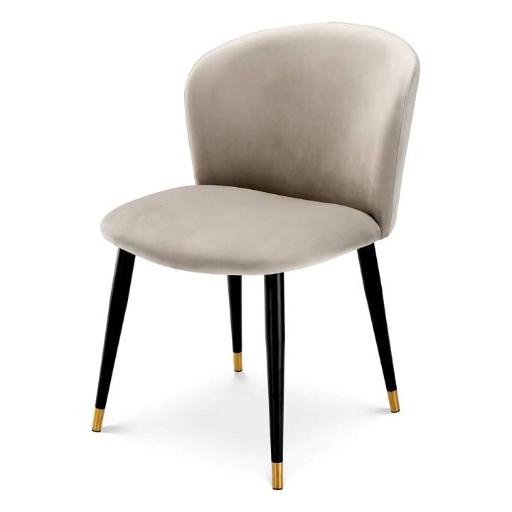 Matstol Volante, Roche beige sammet, Eichholtz- 113120