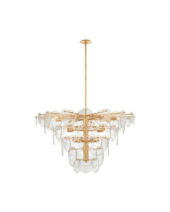 Loire Chandelier Gild/Clear Glass XL