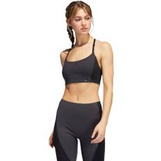 Adidas - Yoga Studio Light-Support 3-Stripes sports bh - Dame  - M/DD  - Sort
