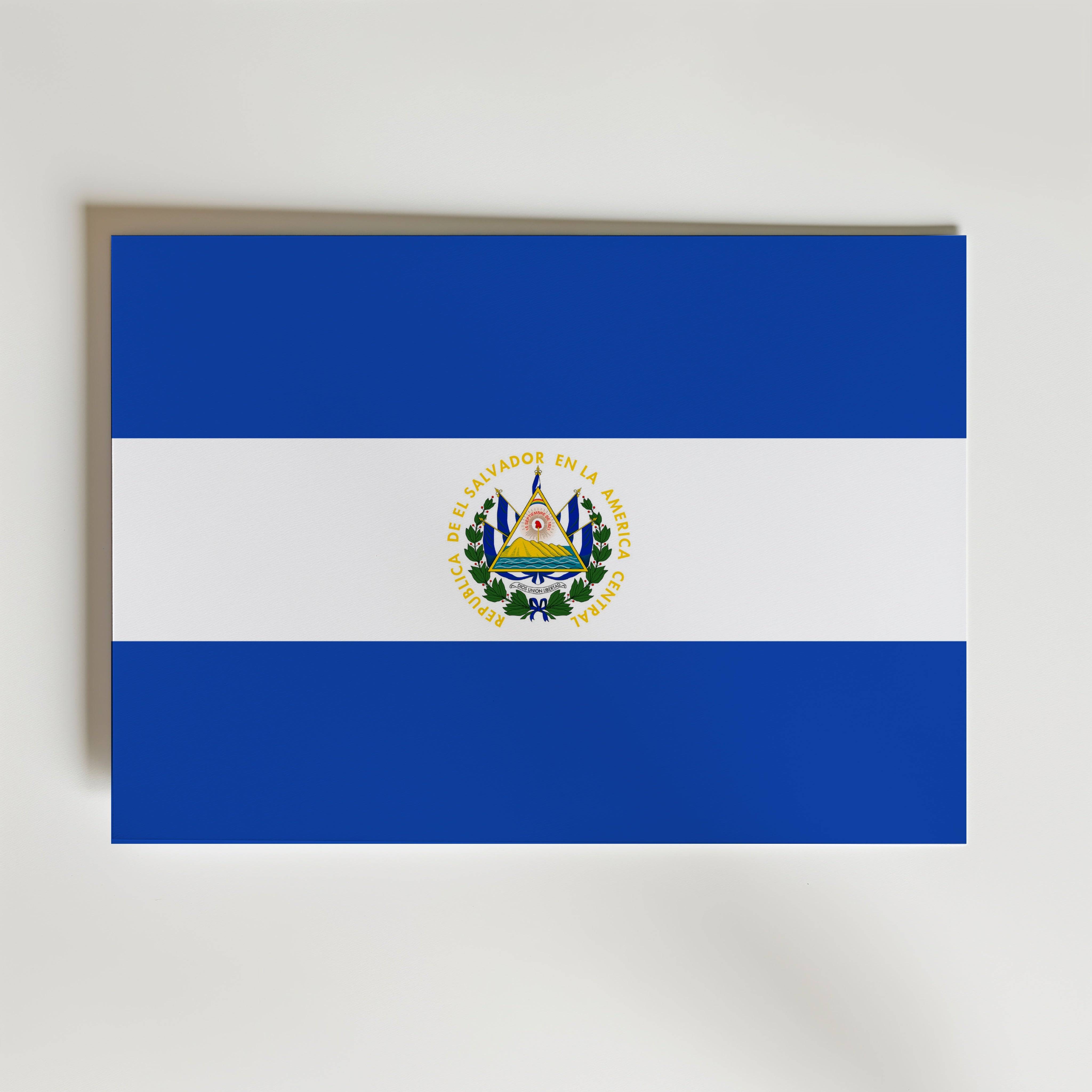 El Salvador National Flag Poster - Poster 100x70 cm