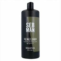 Seb Man 3-i-1 Gel, Shampoo og Balsam - Den Multitasker til Hår og Skæg - 1L