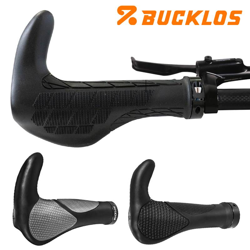 BUCKLOS Bicycle Grips with Auxiliary Handlebar Non-slip Bicycle Handles Mtb Ergonomics MTB Handlebar Grips Mountain Bike Grip